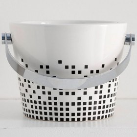 Lavabo appoggio Bucket 30 decoro Pixel Scarabeo Ceramica