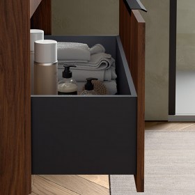 Mobile bagno moderno lavabo 100 con cassetto profondo LUMA