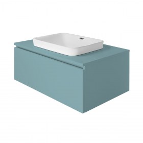 Cassettone bagno nella colorazione Turchese Pastello Pastel Turquoise