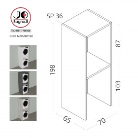 Colonna porta lavatrice asciugatrice tecnica