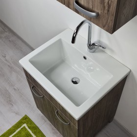 Mobile lavatoio con lavabo in ceramica un'ante - LBR Shop