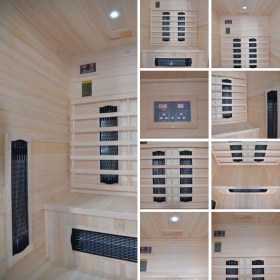 Sauna per due persona piccola 120x100x190 Giulia dettagli