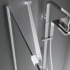 Profilo box doccia alluminio spazzolato modello SWING 