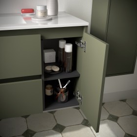 Anta Mobile Bagno Verde Satinato con Lavabo Decentrato NOYAN