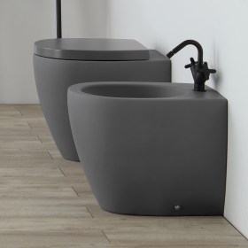 Sanitari bagno colorati Grigi Opachi 52x36 Dettaglio