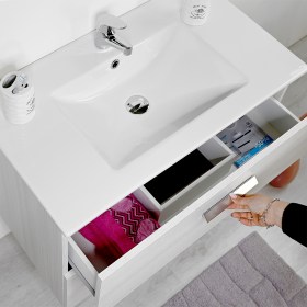 Mobile Bagno Sospeso 80 cm cassetti con chiusura soft close - OFFERTA LIMITATA