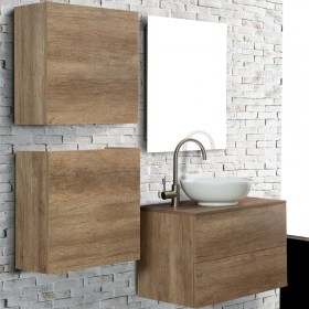 Base KLARA sospesa a due cassetti con Top disponibile nelle misure 70/80/100 per H50 cm