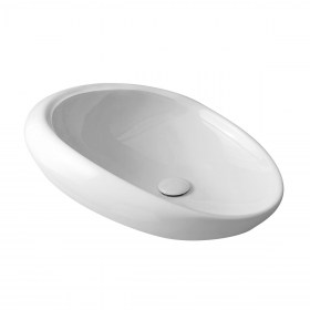 Lavabo ceramica appoggio ovale Moai 71