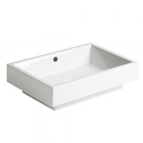 lavabo incasso appoggio 37x55 senso realizzato in ceramica bianca lucida