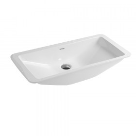 lavabo rettangolare 75x30 urbano sottopiano realizzato in ceramica bianca lucida