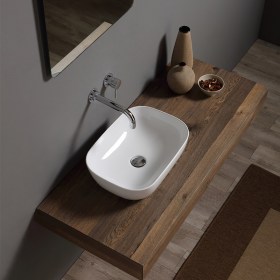 lavabo appoggio Lara 46 in ceramica