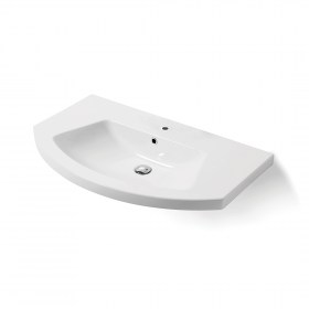 Top lavabo integrale incasso Curva amerina ceramica