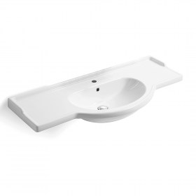 Top lavabo integrale semincasso EQUA Ideale per mobile, strutture o sospesa con staffe