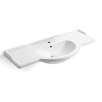 Top lavabo integrale semincasso EQUA Ideale per mobile, strutture o sospesa con staffe