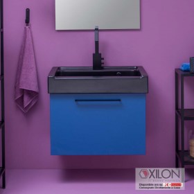 Lavarredo Xilon 70x50 con Mobile Sospeso Laccato Baltico