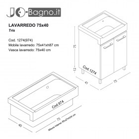 lavarredo tris due ante 75x40 tecnica