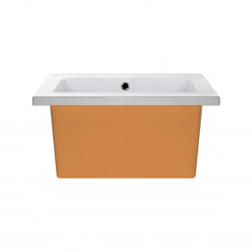 YORK 60 x 50 Lavatoio Lavabo Design BICOLORE ARANCIO