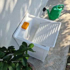 Mobile Lavatoio 45x50 da esterno in PVC Plastica Resina Resistente