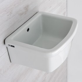 Mobile lavatoio in PVC da esterno/interno misura Larghezza 80 x Profondità  50 cm bianco con vasca in resina - Vendita Online ItaliaBoxDoccia