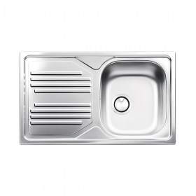 Lavello Cucina Acciaio Inox stampato 86x50 vasca dx