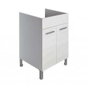 Mobile per lavatoio 60x50 Mix Wood Bianco DOMINA