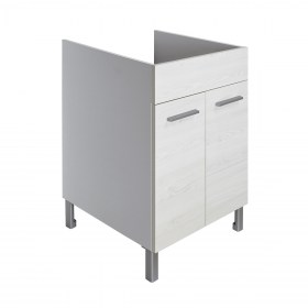 Mobile per lavatoio 60x60 Mix Wood Bianco DOMINA