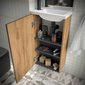 Mobile bagno sospeso interno - Rovere