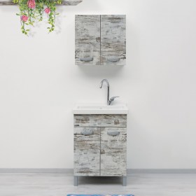 Mobile Domina Mix Vintage 60x50 con Vasca in Ceramica Reno