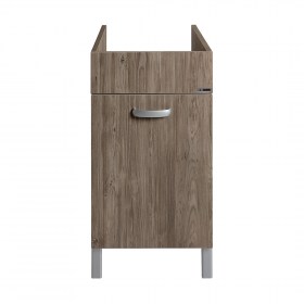 Mobile per lavatoio in ceramica DOMINA 45x50 Wood Scuro fronte