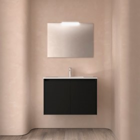 Mobile Bagno 80 con Ante NOYAN Nero Satinato