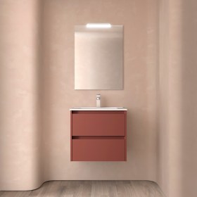 Mobile Bagno 60 | 70 con Cassetti NOYAN Rosso Satinato