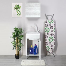 Mobile lavatoio BUCKET 45x50 in Olmo Bianco