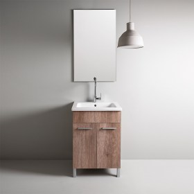 Mobile lavatoio design YORK tutta vasca 60x51con rubinetto