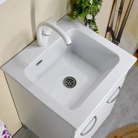 Mobile Lavatoio Ceramica 50x50 DOMINA Spazio Lavanderia Ridotto