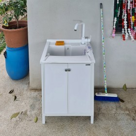 Mobile Lavatoio da Esterno 60x50 e 60x60 con 2 ante con Rubinetteria da Piano