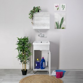 Mobiletto Lavatoio 45x50 KLARA con ampio vano sottostante al mobile