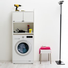 Mobile sopra lavatrice ideale per lavanderie esterne ed interne REGINA