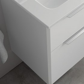 mobile bagno moderno lavabo con cassetto LUMA Bianco opaco
