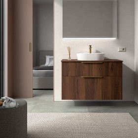mobile bagno moderno lavabo appoggio 100 LUMA
