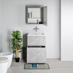Mobile lavatoio in ceramica con cassettone porta biancheria