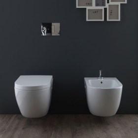 Sanitari bagno sospeso Nemesi55 Nero Ceramica