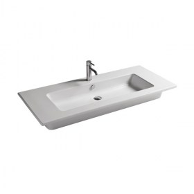 Lavabo consolle Panarea 101 cm Profondità 46 cm Ideale per incasso su mobile o installazione sospesa