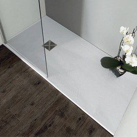 Piatto Doccia Rettangolare 180x90 in Marmoresina bianco h2,5 Opera sanitari