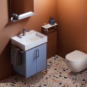 Mobile Bagno con Struttura 60 | 90 | 120 ROAD di Xilon con Lavabo in Ocritech