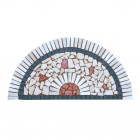 Rosone ventaglio in travertino burattato 60x30 ROMY