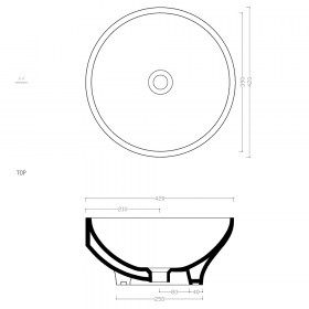 Lavabo appoggio ø46 Round Scheda