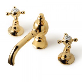 Rubinetteria bidet a tre fori Victoria finitura cromata Gold