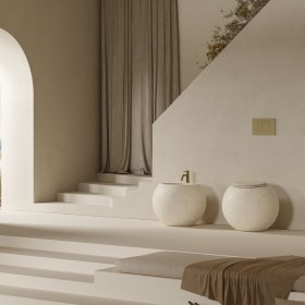 Sanitari a terra 55x56 Sfera in ceramica nuovo copriwater