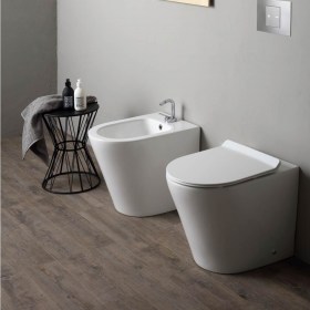 Sanitari Bagno a Terra 51x35 Nemo Traslato Bianco lucido Nero ceramica