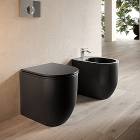 Mensola bagno sospesa con lavabo da incasso e specchio OLIVIA